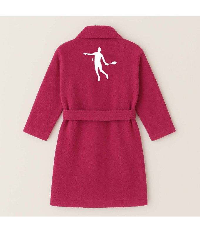 PEIGNOIR BRODÉ ADULTE PERSONNALISÉ DEVANT ET...