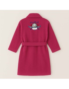 PEIGNOIR BRODÉ ADULTE PERSONNALISÉ DEVANT ET MOTIF DOS...