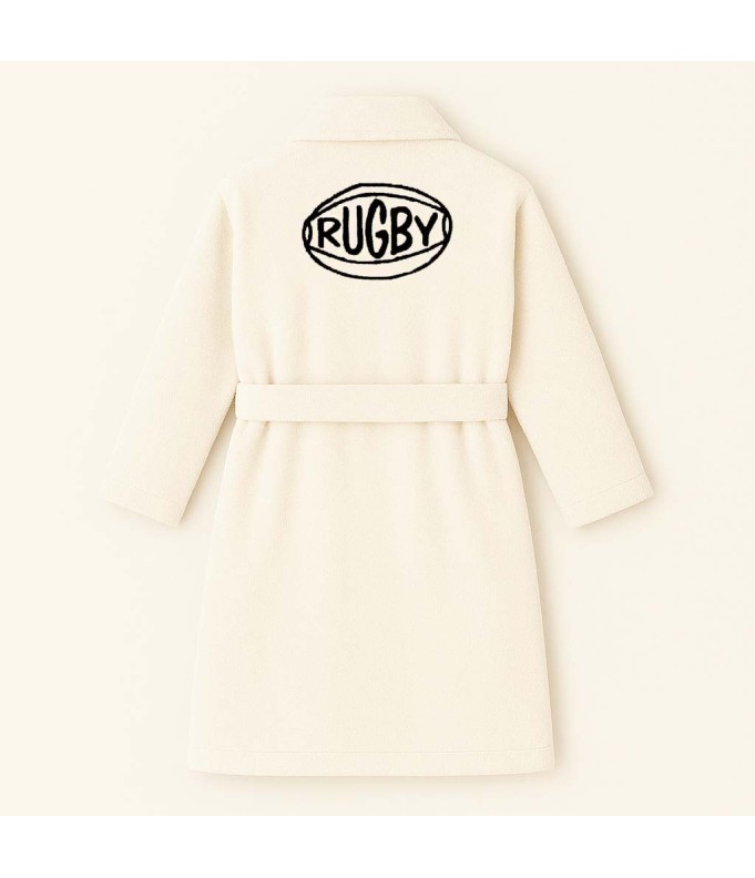 PEIGNOIR BRODÉ RUGBY ADULTE PERSONNALISÉ DEVANT...