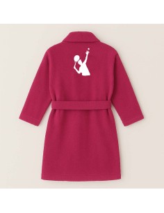 PEIGNOIR BRODÉ ADULTE PERSONNALISÉ DEVANT ET MOTIF DOS...