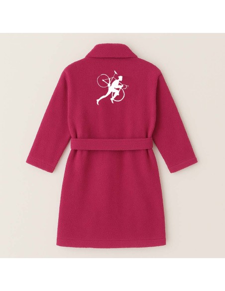 PEIGNOIR BRODÉ ADULTE PERSONNALISÉ DEVANT ET MOTIF DOS CYCLO CROSS