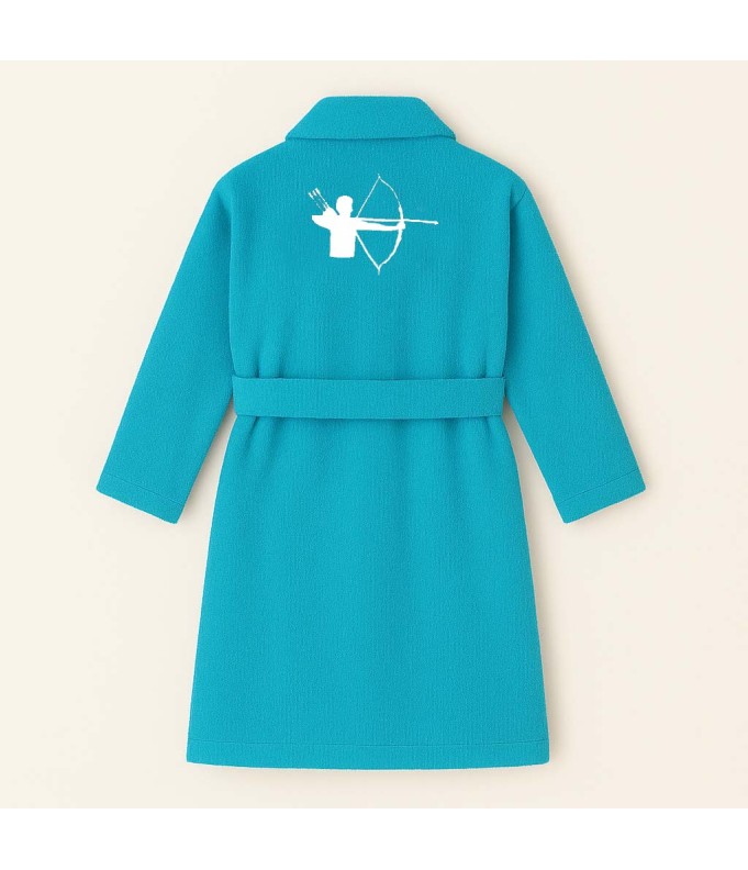 PEIGNOIR BRODÉ ADULTE PERSONNALISÉ DEVANT ET...