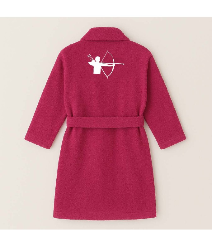 PEIGNOIR BRODÉ ADULTE PERSONNALISÉ DEVANT ET...