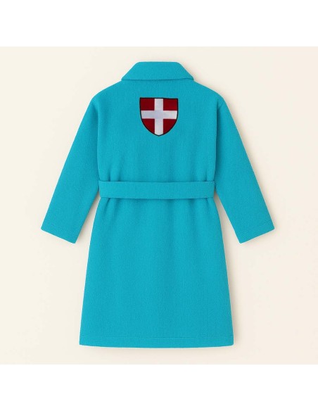 PEIGNOIR BRODÉ ADULTE PERSONNALISÉ DEVANT ET MOTIF DOS CROIX SAVOIE