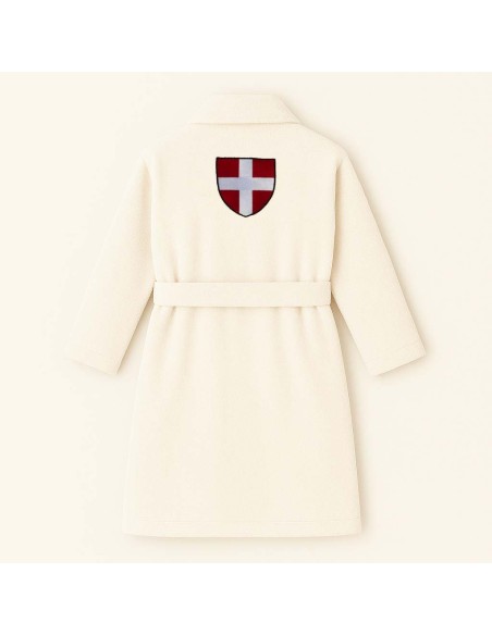PEIGNOIR BRODÉ ADULTE PERSONNALISÉ DEVANT ET MOTIF DOS CROIX SAVOIE