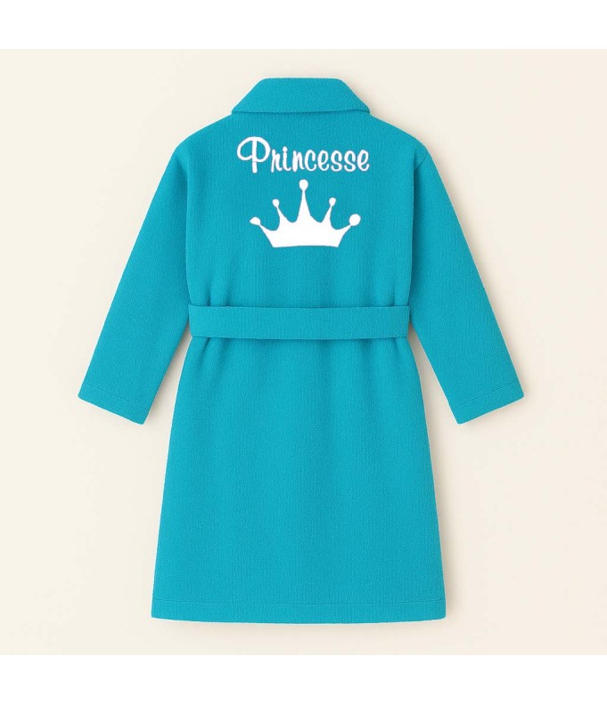 PEIGNOIR BRODÉ ADULTE PERSONNALISÉ DEVANT ET...