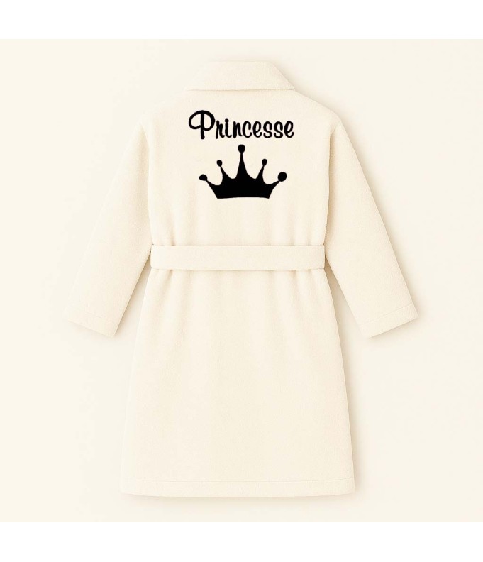 PEIGNOIR BRODÉ ADULTE PERSONNALISÉ DEVANT ET...