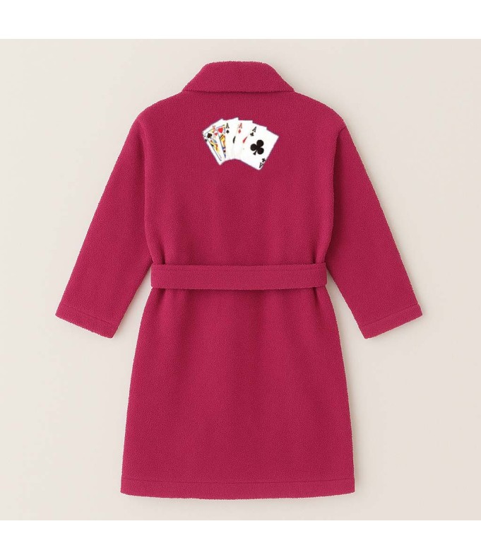 PEIGNOIR BRODÉ ADULTE PERSONNALISÉ DEVANT ET...