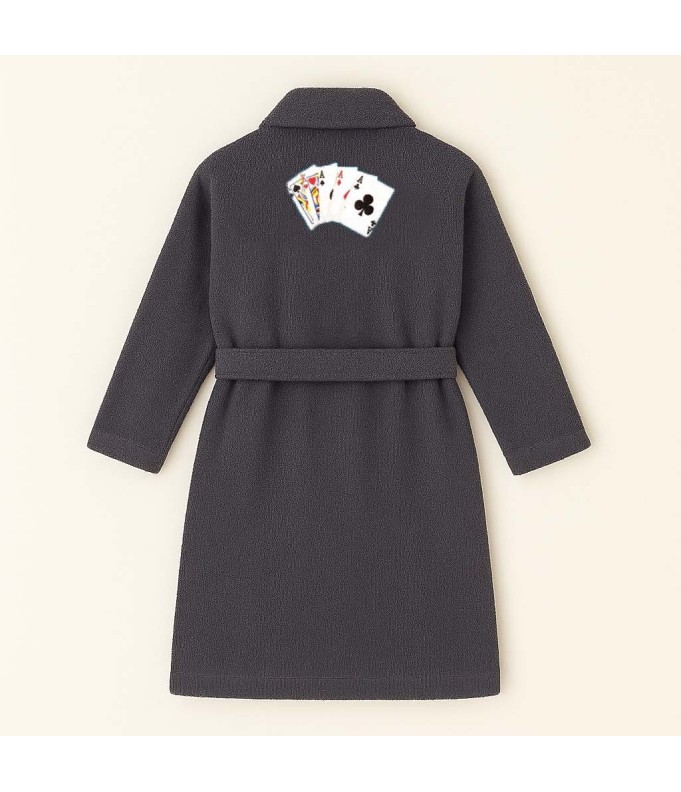 PEIGNOIR BRODÉ ADULTE PERSONNALISÉ DEVANT ET...