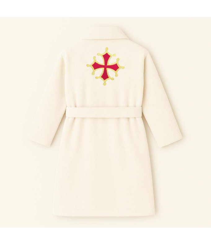 PEIGNOIR BRODÉ ADULTE PERSONNALISÉ DEVANT ET...