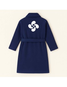 PEIGNOIR BRODÉ ADULTE PERSONNALISÉ DEVANT ET MOTIF DOS...