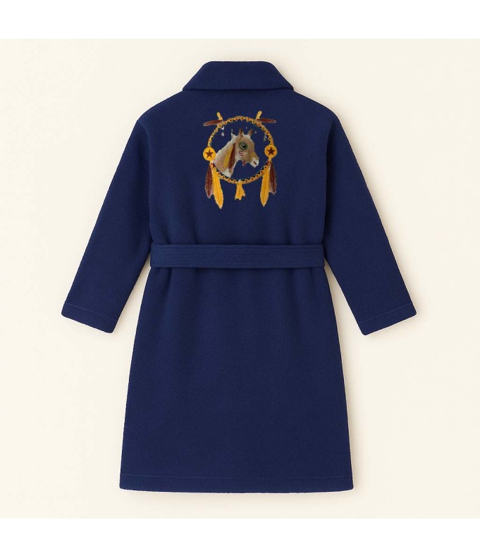 PEIGNOIR BRODÉ ADULTE PERSONNALISÉ DEVANT ET...