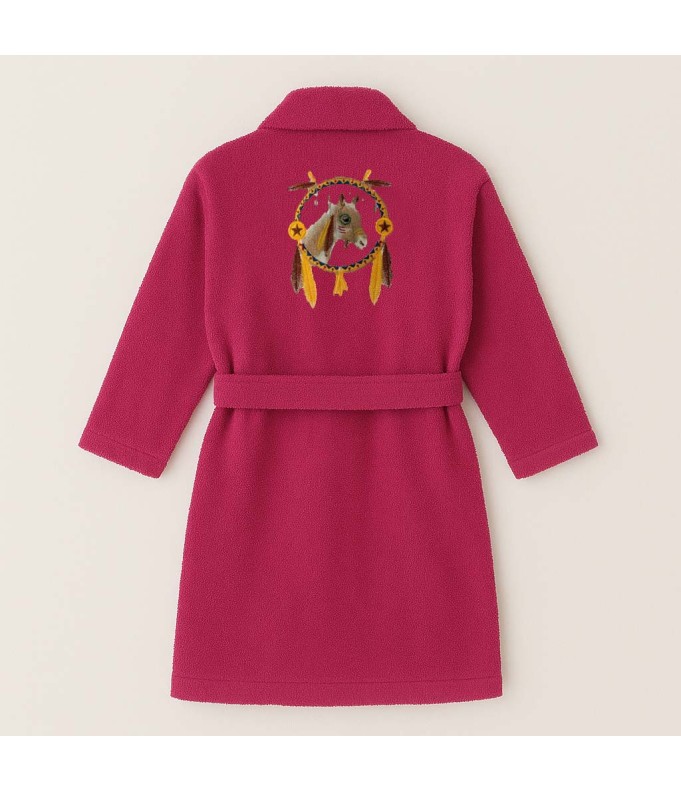 PEIGNOIR BRODÉ ADULTE PERSONNALISÉ DEVANT ET...