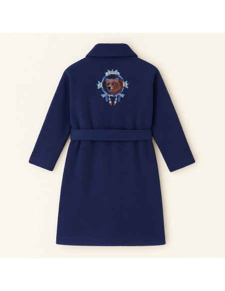 PEIGNOIR BRODÉ ADULTE PERSONNALISÉ DEVANT ET MOTIF DOS ATTRAPE RÊVES OURS