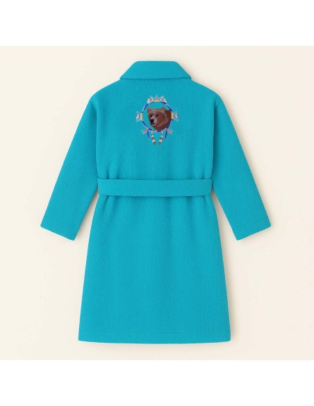 PEIGNOIR BRODÉ ADULTE PERSONNALISÉ DEVANT ET MOTIF DOS ATTRAPE RÊVES OURS