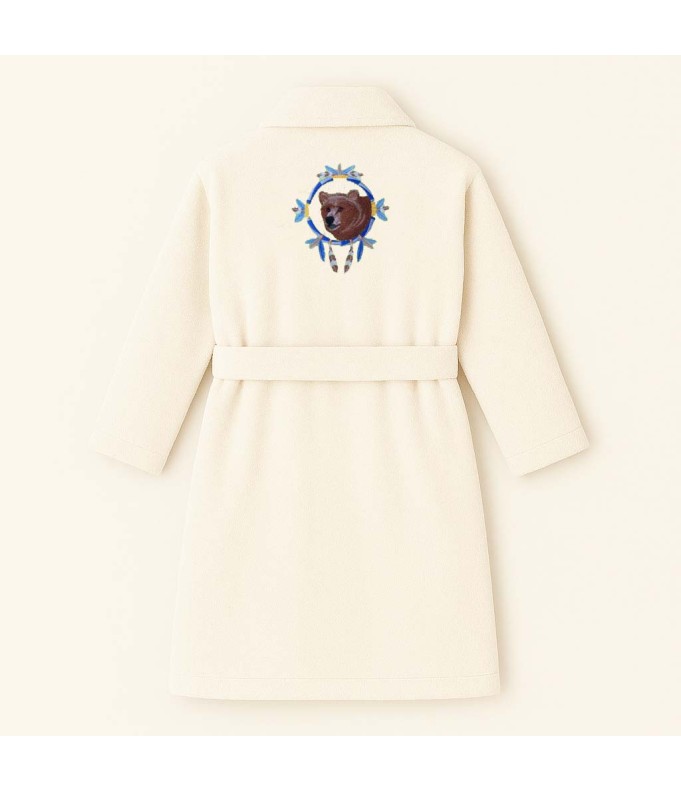 PEIGNOIR BRODÉ ADULTE PERSONNALISÉ DEVANT ET...