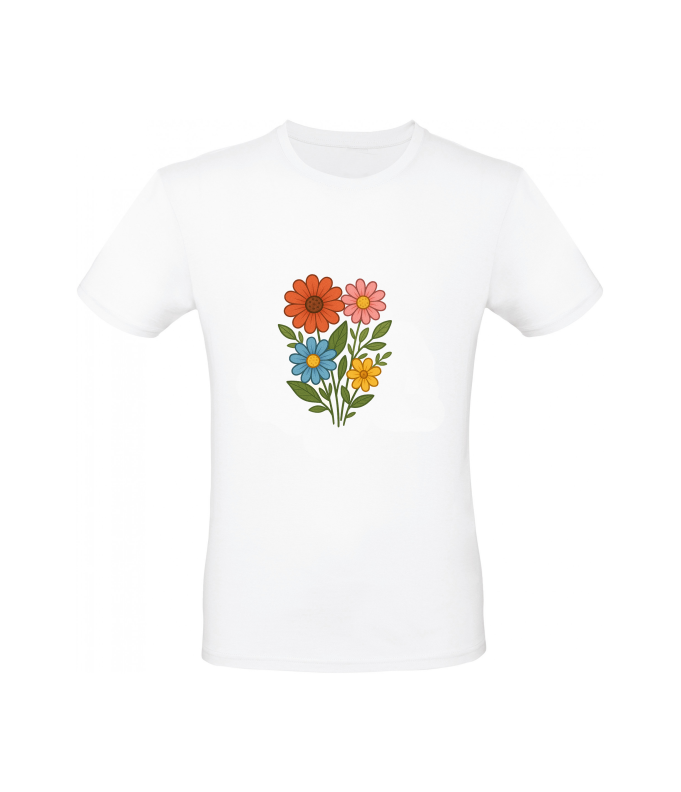 Tee Shirt fleur personnalisé