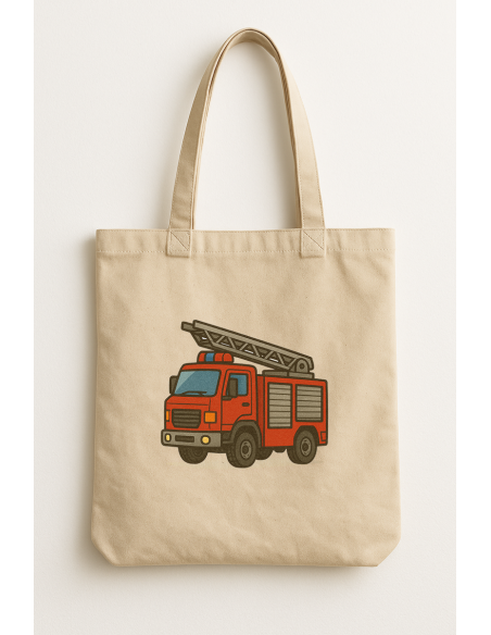 Sac Shopping camion de pompiers