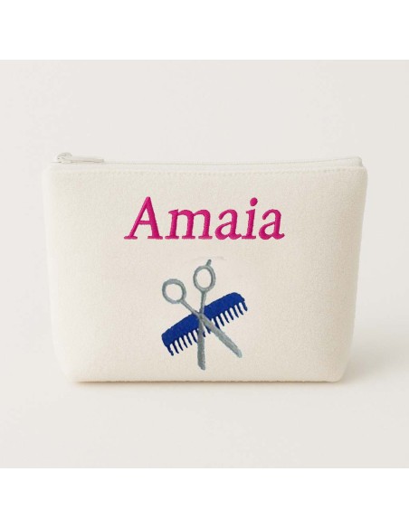 Trousse de toilette personnalisée avec motif  peigne