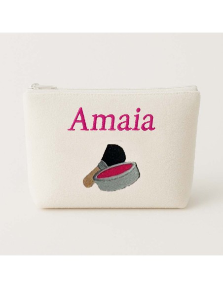 Trousse de toilette personnalisée avec motif  maquillage