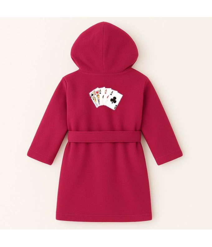 Peignoir brodé enfant personnalisé devant et...