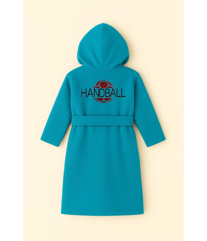 Peignoir brodé enfant personnalisé devant et...