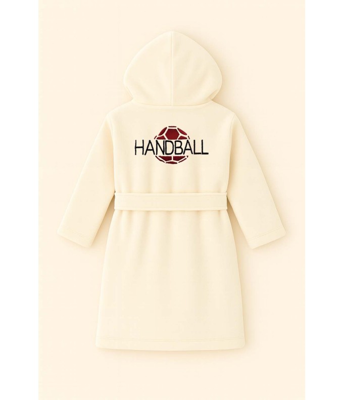 Peignoir brodé enfant personnalisé devant et...