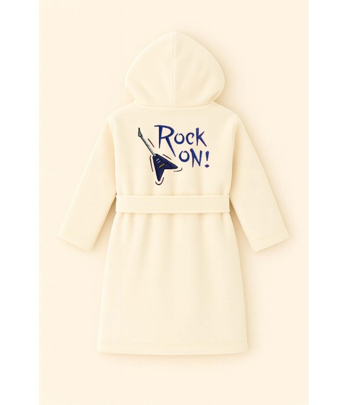 Peignoir brodé enfant personnalisé devant et...