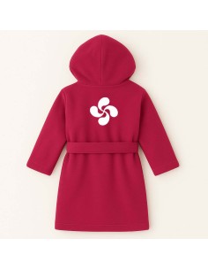 Peignoir brodé enfant 8 à 14 ans personnalisé devant et...