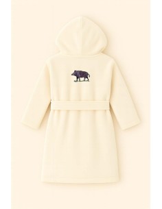 Peignoir brodé enfant personnalisé devant et  motif...