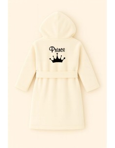 Peignoir brodé enfant 8 à 14 ans personnalisé devant et...