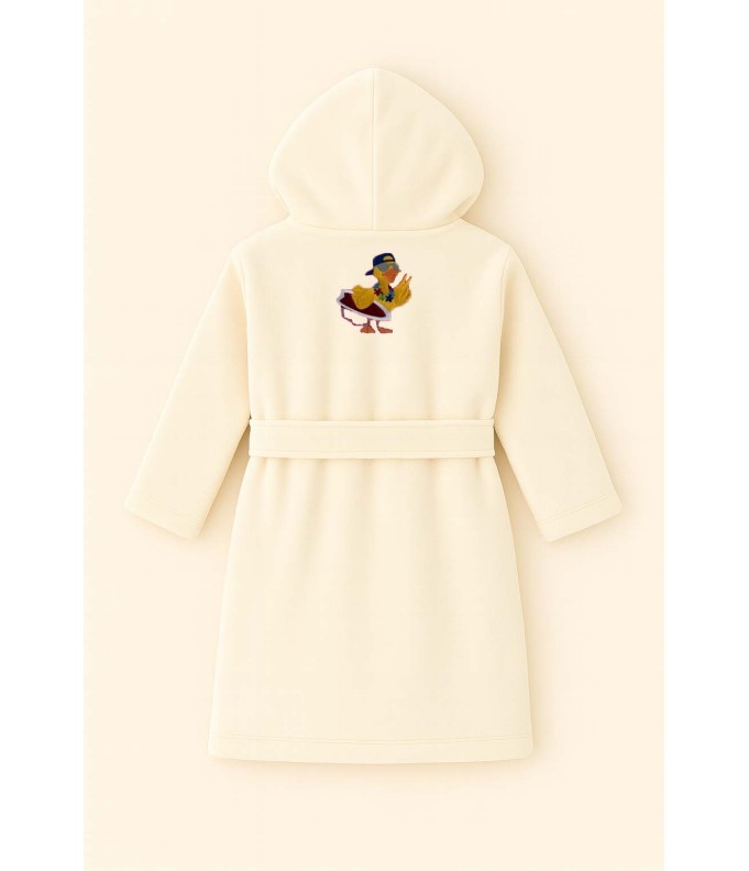 Peignoir brodé enfant personnalisé devant et...