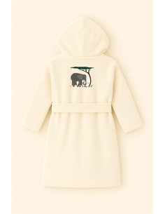 Peignoir brodé enfant personnalisé devant et  motif...