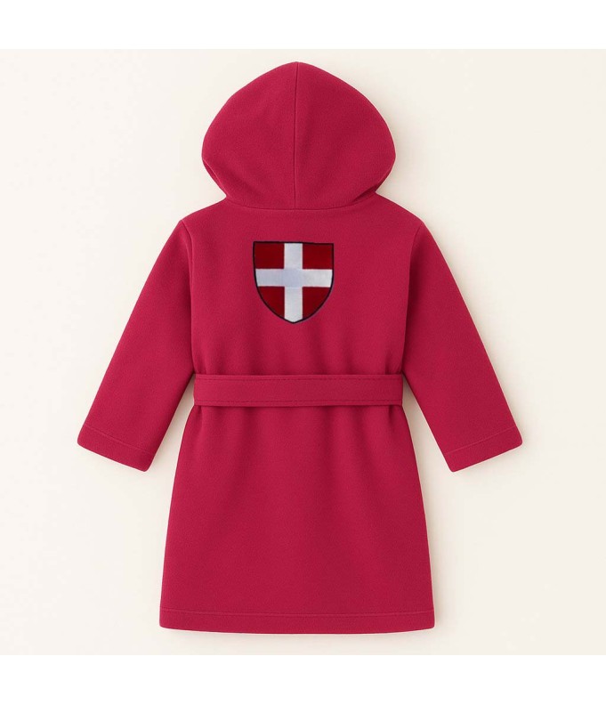 Peignoir brodé enfant personnalisé devant et...