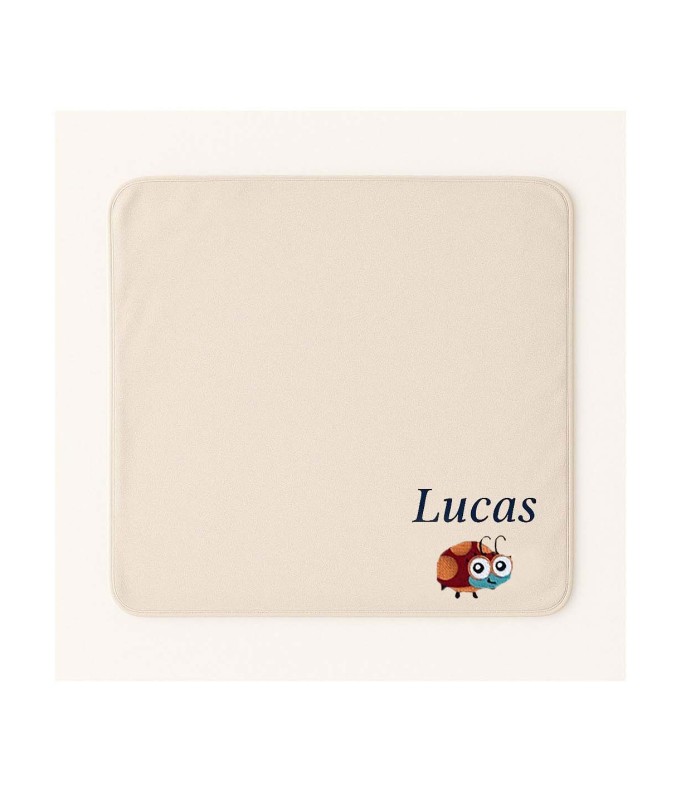 Plaid personnalisé avec motif coccinelle