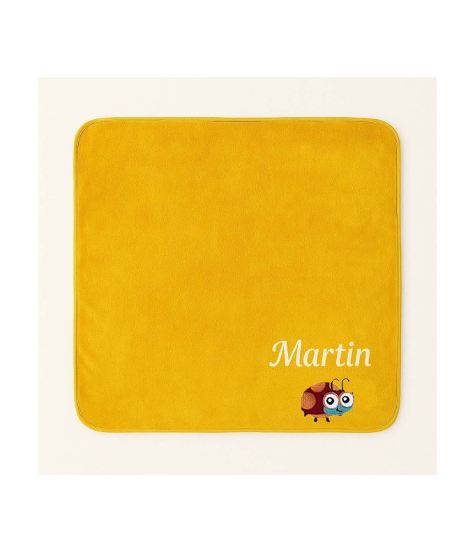 Plaid personnalisé avec motif coccinelle