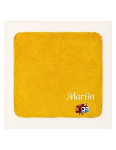 Plaid personnalisé avec motif coccinelle