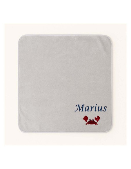 Plaid personnalisé avec motif crabe