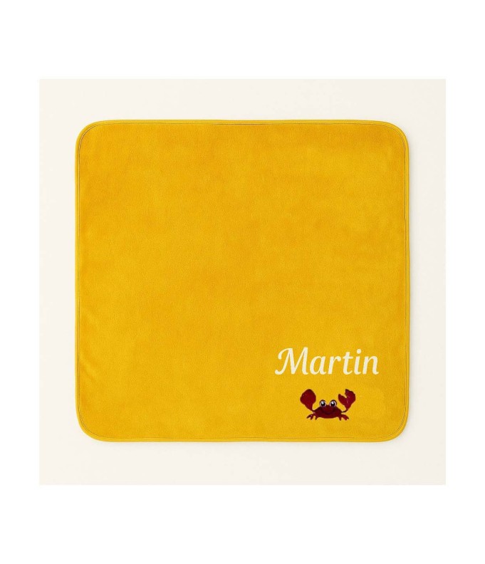 Plaid personnalisé avec motif crabe