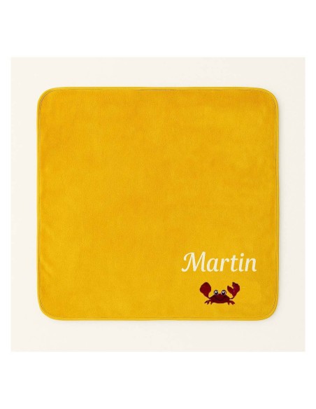 Plaid personnalisé avec motif crabe