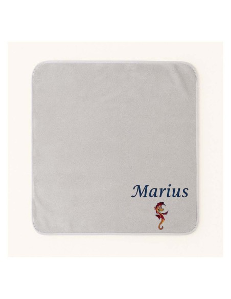 Plaid personnalisé avec motif hippocampe