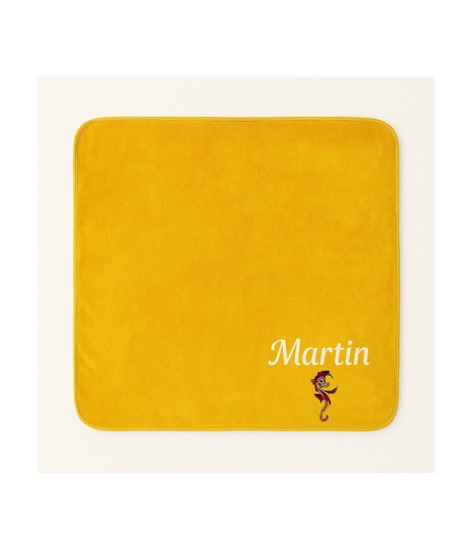 Plaid personnalisé avec motif hippocampe