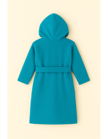 Peignoir brodé enfant personnalisé devant de 8 ans à 14 ans