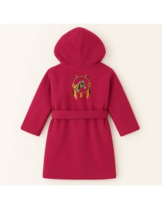 Peignoir brodé enfant personnalisé devant et  motif...