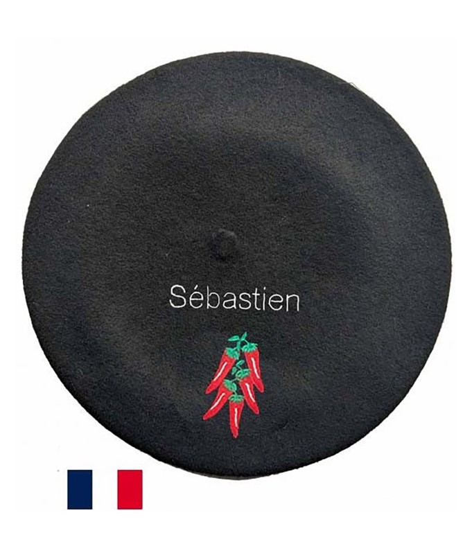 Béret noir piment fabriqué à Bayonne et...