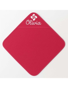 Cape de bain personnalisée avec motif croix basque