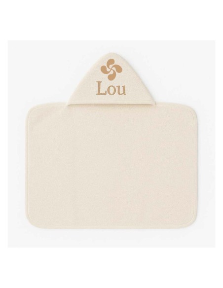 Maxi Cape de bain personnalisée avec motif croix basque