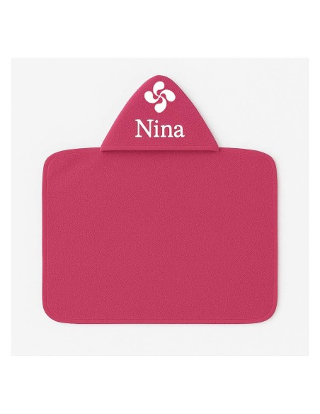 Maxi Cape de bain personnalisée avec motif croix basque