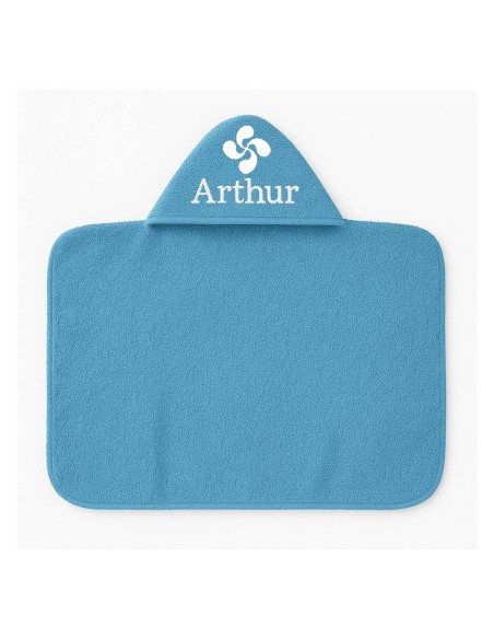 Maxi Cape de bain personnalisée avec motif croix basque