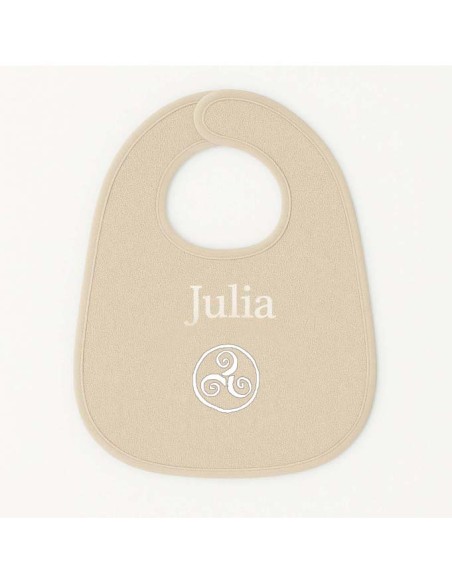 Bavoir personnalisé avec motif triskel